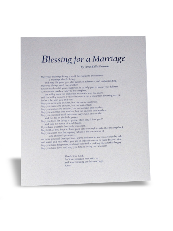 Blessing For A Marriage Frameable
