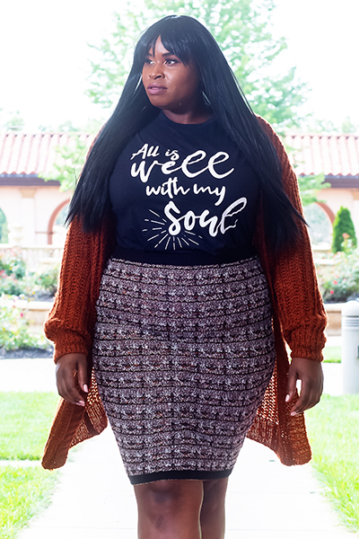 Uni-Tee All Is Well with My Soul T-Shirt - XS